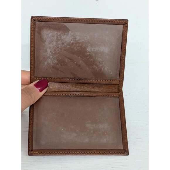 RARE! Vintage Coach Brown Leather Bifold Wallet Card Holder ID Compact Wallet - Picture 5 of 7